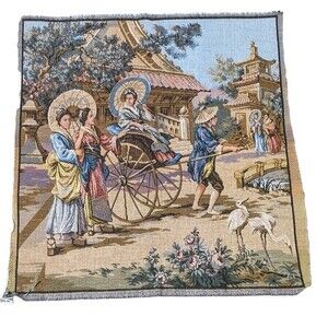 French tapestry wall woven romantic farmhouse carriage novelty
